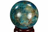 Bright Blue Apatite Sphere - Madagascar #121839-1